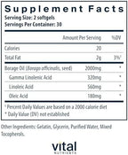 Vital Nutrients Borage Oil 60 softgels lifestyle presentation