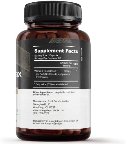 Sunergetic vitamin e 300mg liquid capsules supplement facts label