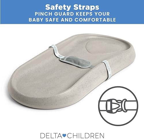 Delta Children waterproof changing pad surface and safety buckle