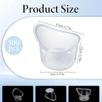 Close up of 5ml plastic eye bath kit with measuring marks for precise solution usage.
