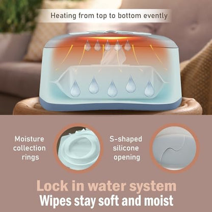 Gogo Pure wipe warmer with easy press on off button