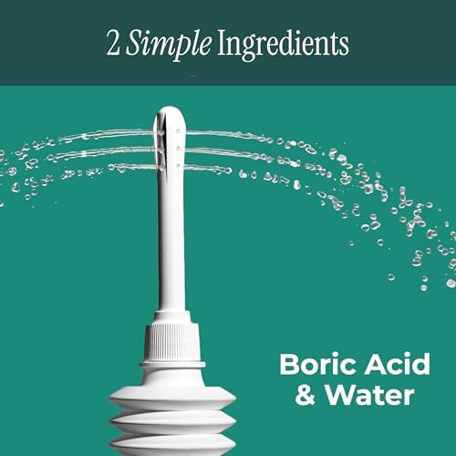 Back label of pH-D Feminine Health Rinse showing boric acid ingredients
