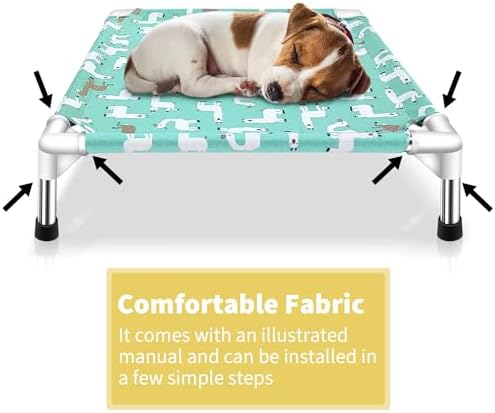 Elevated Dog Bed Pet cot for Small Dogs, Indoor and Outdoor Use for Small Pets - Image 5