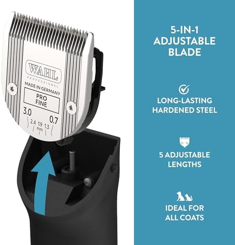 Top view of Wahl professional animal clipper replacement blade