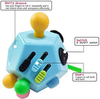 WCZC dodecagon stress relief toy highlighting the soft silicone stress balls and sliding blocks.