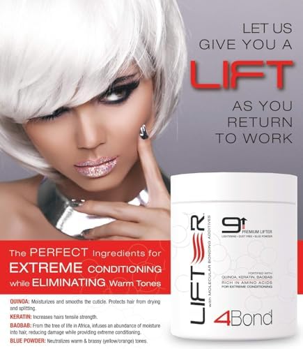4BOND bond building lifter with quinoa keratin and baobab proteins label view.