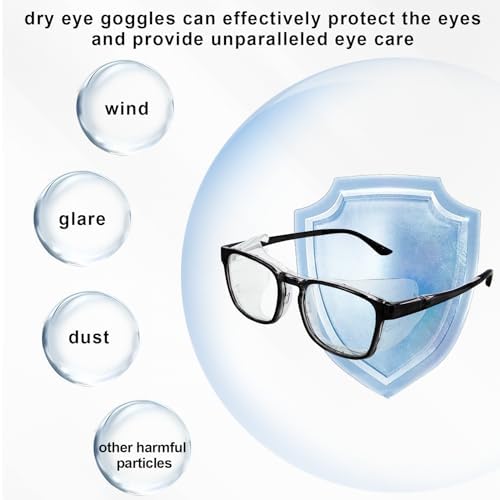 Anti-fog safety glasses for dry eyes showing the reinforced protective frame