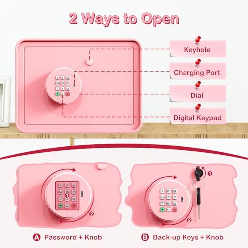 GoldenKey kids safe box with creative DIY stickers for personalization