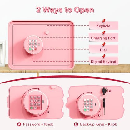 GoldenKey kids safe box with creative DIY stickers for personalization