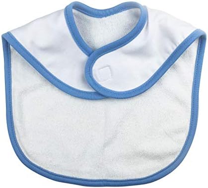 Side angle of Granbey Boston Terrier floral bib on baby.
