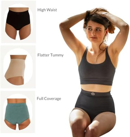 Seamless breathable ostomy briefs for ileostomy and colostomy bag support