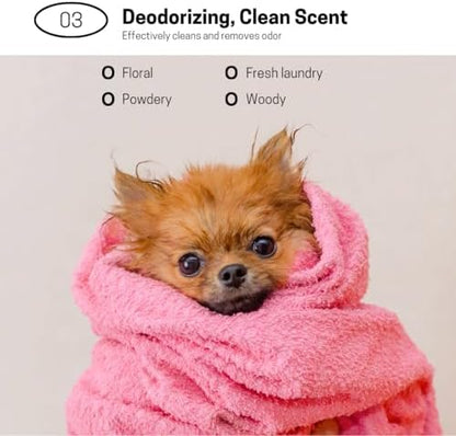 Pet-friendly fragrance sensitive skin cat shampoo bottle on a clean background.