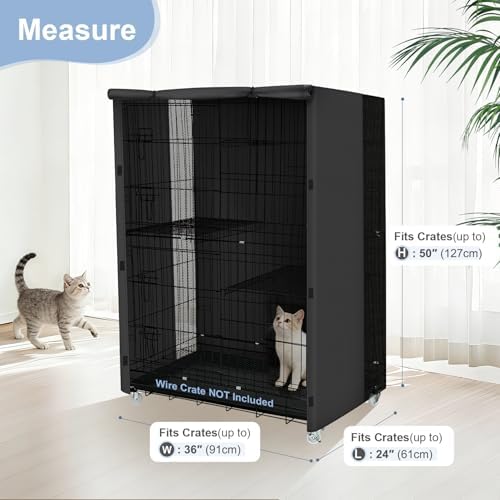Explore Land 36 by 24 by 50 inches catio cover with front door rolled up and secured