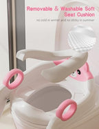 Underneath view showing the six rubber anti slip pads on the baby toilet trainer