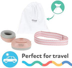 Full set of Nuby noise canceling earmuffs with storage accessories