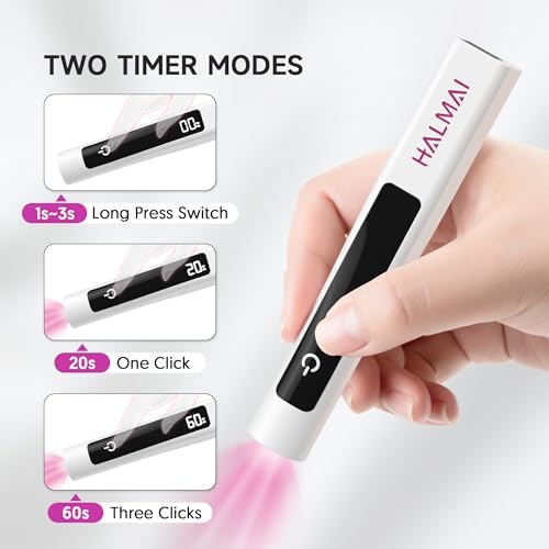 Portable nail dryer with silicone stamping tool attached