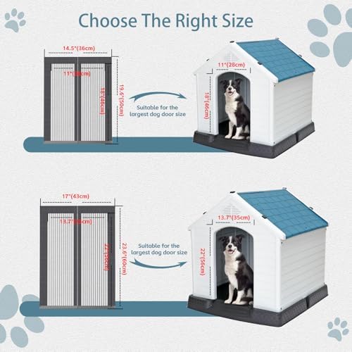 Chagol pet screen door 23.6 inches by 17 inches dimensions view