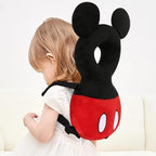 Toddler wearing breathable baby head safety cushion backpack