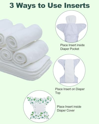 Top view of rectangular cloth diaper liners
