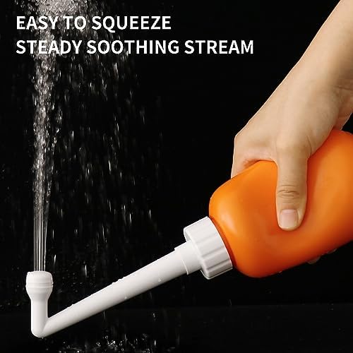 Soft squeezable FOOFOO peri bottle with travel bag.