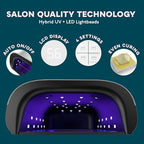SUNUV SUN3 nail dryer showing digital LCD display screen