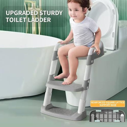 Close-up of the non-slip wide pedal and triangular stable frame on the Bonbay baby potty trainer.