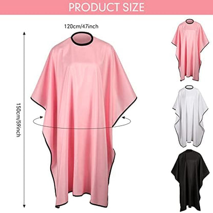 JenPen nylon salon cape folded showing black white and pink colors