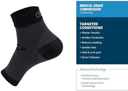 Close up of moisture-wicking fabric on OS1st compression sock.