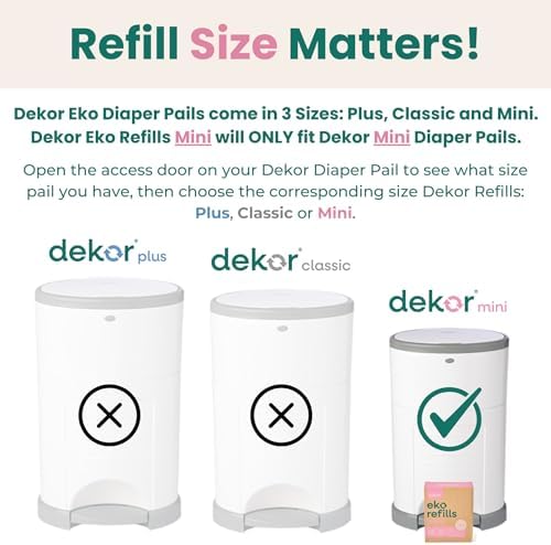 Dekor Mini pail refill rolls showing continuous liner design