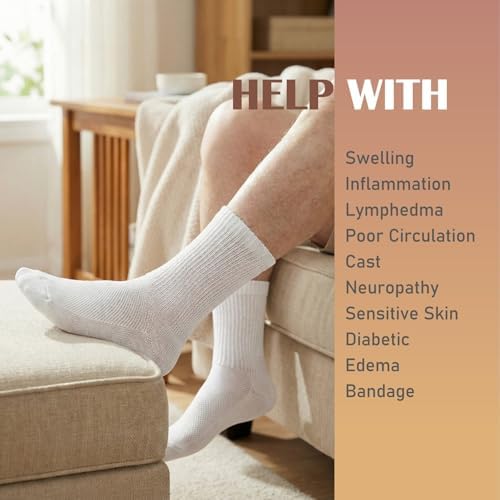 Seamless toe construction of Kodal diabetic socks preventing friction