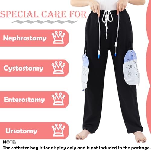 Hidden zippered pocket detail on AUSTYLCO urinary drainage pants.