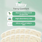 Detailed view of breathable fabric structure for baby diapers