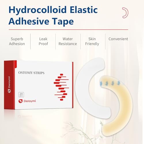 Close up of 2mm thickness elastic colostomy tape flange extenders