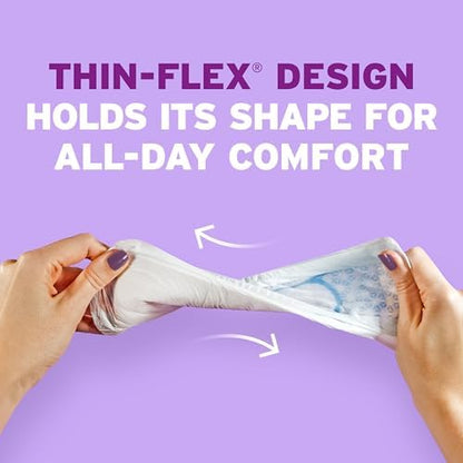 Infographic showing the difference between Poise bladder control pads and standard sanitary napkins.