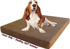 Dogbed4less premium microsuede external duvet cover showing the heavy duty gusset style stitching detail.