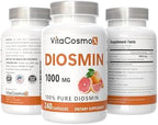 VitaCosmoX Diosmin supplement facts and nutritional information label close up