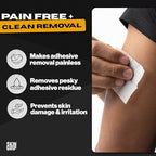 Individually wrapped medical adhesive remover wipes for diabetic sensors