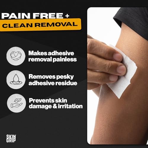 Individually wrapped medical adhesive remover wipes for diabetic sensors