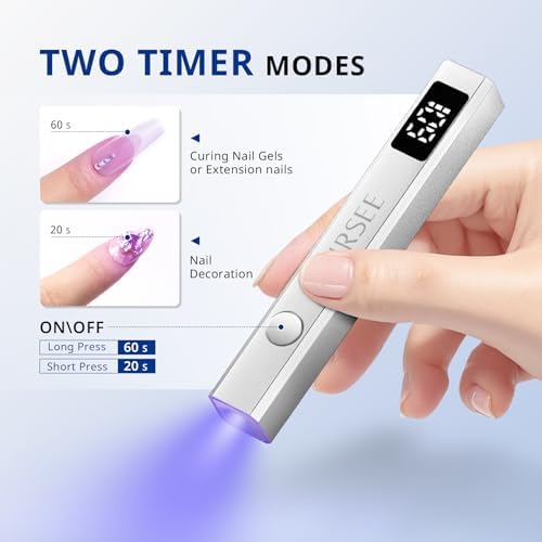 Top view of portable Airsee UV lamp for gel nails.