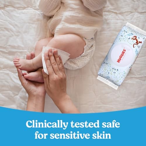 Huggies Natural Care Cucumber, Aloe and Vitamin E Baby Wipes, Hypoallergenic, Scented, 10 Flip-Top Packs (560 Wipes Total), Packaging May Vary - Image 4