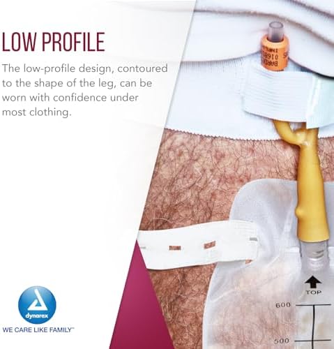 Box of 12 Dynarex urinary collection bags for medical incontinence care.