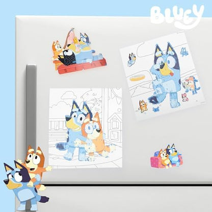 Authentic Bluey imported toy activity booklet showcasing colorful hidden scenes