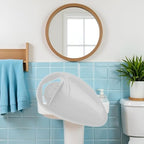 Close up look at the flexible non toxic plastic attachment mechanism of the Calsgkspray kids tap extender