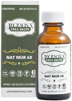 Jacksons natrum muriaticum 6X label details and ingredients