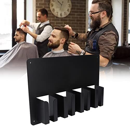 Agatige heavy duty hair clipper rack side angle illustrating the anti-clutter space saving profile for home salons