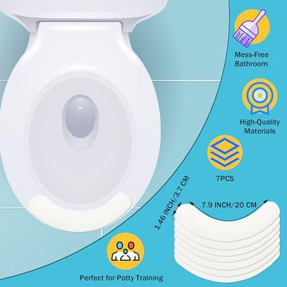 Close up look of the urine deflector pad attached securely to a western style commode seat.