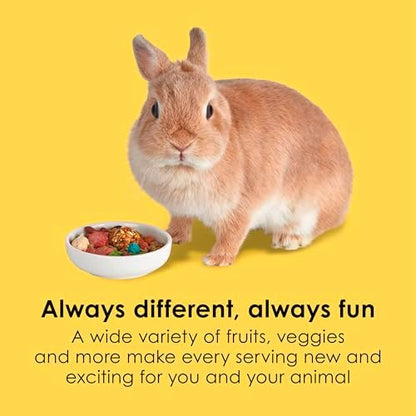 Kaytee small animal gourmet formula showing nutrition facts and serving guide