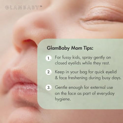 Gentle wipe-free lash and lid hygiene spray for infants.