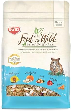 Kaytee wild foraging hamster food bag showing natural seeds and flower petals