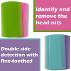 Colorful double sided fine tooth lice combs for children and adults